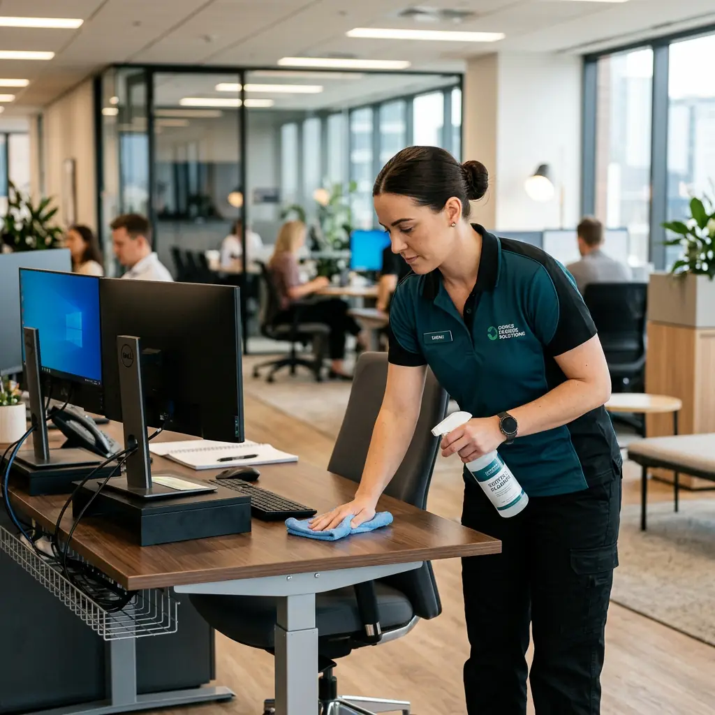 Arbeitsplätze klar vom Rest des Büros abgrenzen.